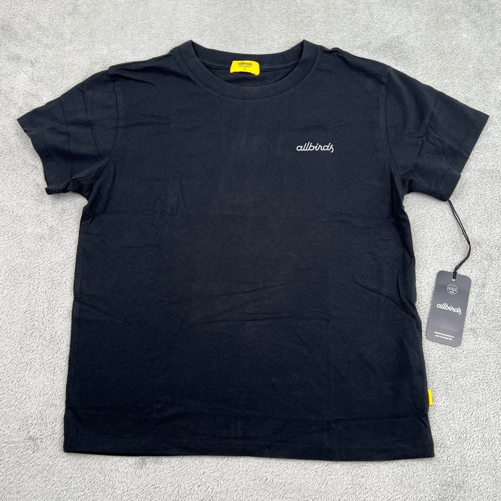 NEW Allbirds S Men's 100% Organic Cotton‎ Classic Black Short Sleeve Tee
